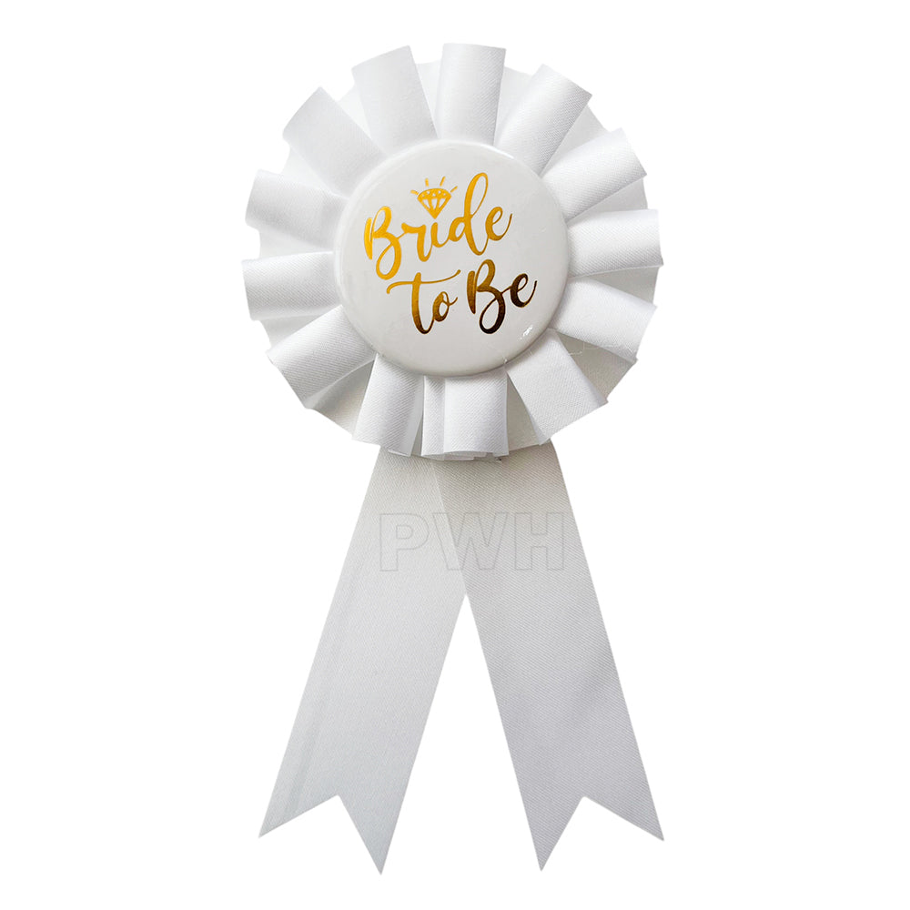 Premium Bride To Be satin badge for bachelorette parties, bridal showers, hen nights, wedding celebrations, and bridal event decorations from Party Wholesale Hub India.