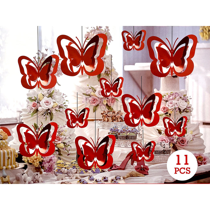 premium-butterfly-hanging-swirls-decoration-set-11-pcs-metallic-party-ceiling-decoration-wholesale-india