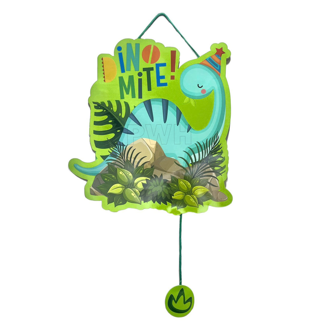 Dino theme pinata decoration for kids birthday party, dinosaur theme celebration, and party game available wholesale from Party Wholesale Hub