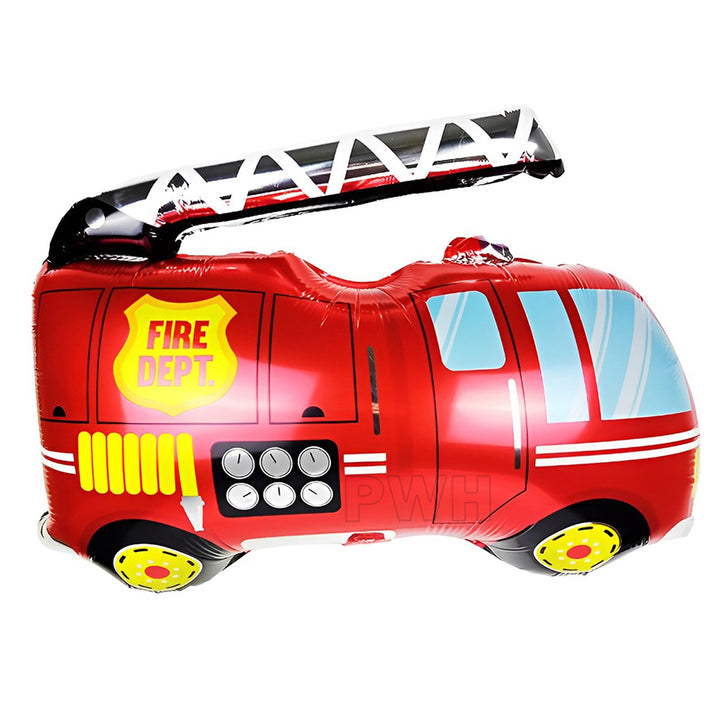 Dump truck shaped aluminium Mylar foil balloon for construction theme birthday party, vehicle celebration, kids event decoration, and balloon décor from Party Wholesale Hub.