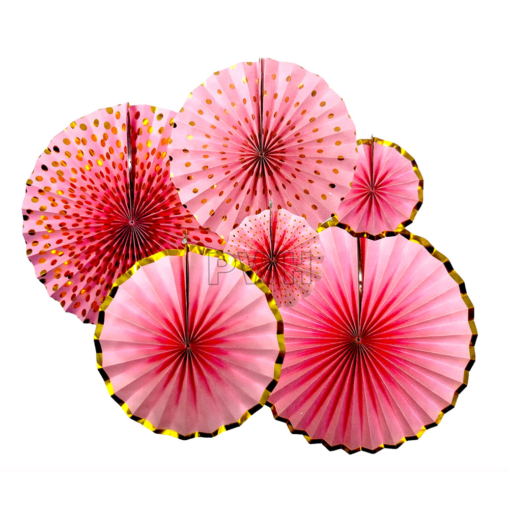 Party Paper Fans Glitter Assorted 6 Pcs wholesale hanging paper decoration with glitter finish for birthday, wedding and event décor from Party Wholesale Hub.