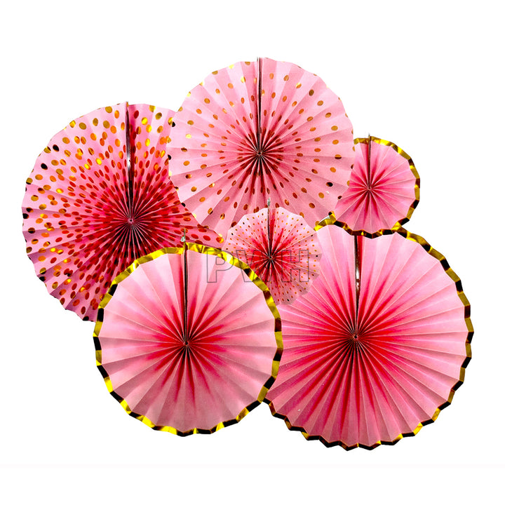 Party Paper Fans Glitter Assorted 6 Pcs wholesale hanging paper decoration with glitter finish for birthday, wedding and event décor from Party Wholesale Hub.