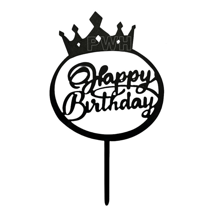 Happy Birthday Crown cake topper in assorted colors for royal birthday cake decoration available wholesale from Party Wholesale Hub