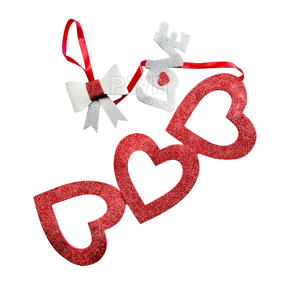 Heart and Love Danglers hanging decoration for Valentine's Day, anniversary, wedding, engagement, and romantic party decoration from Party Wholesale Hub.