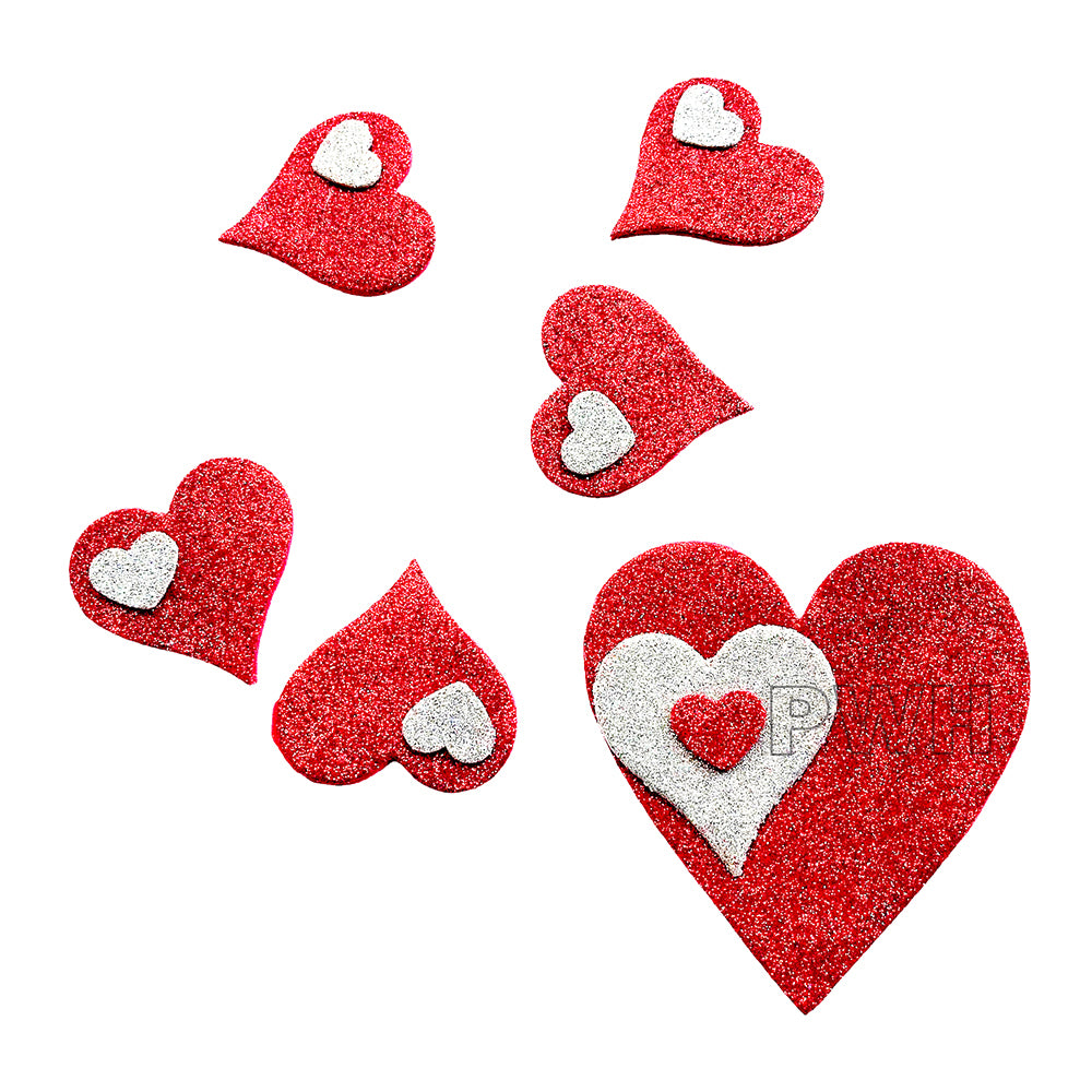 Heart Danglers hanging decoration with assorted heart cut-outs for Valentine's Day, anniversary, wedding, and romantic party decoration from Party Wholesale Hub.