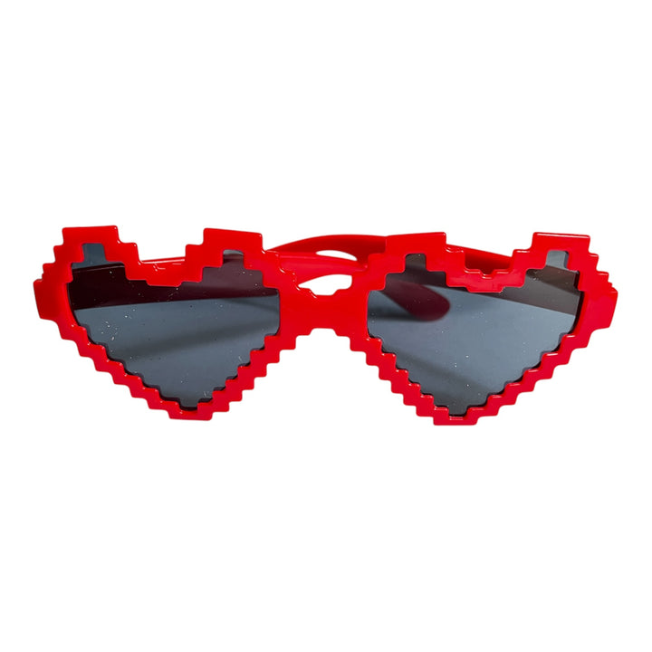 Premium Heart Shaped Pixelated Party Goggle in assorted colors for kids' birthdays, adult theme parties, photo booths, fun celebrations, and party events from Party Wholesale Hub India.