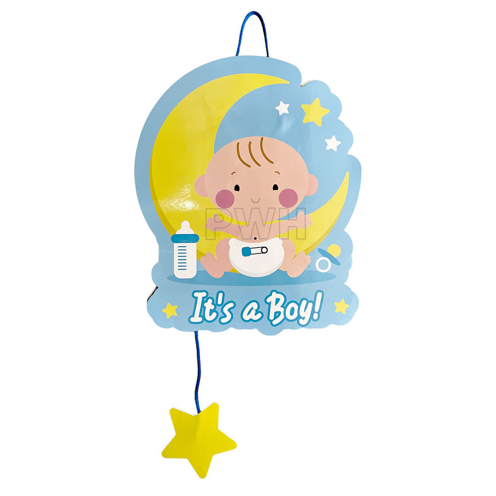 It's A Boy theme party pinata for baby shower, gender reveal, baby welcome celebration, and party game available wholesale from Party Wholesale Hub