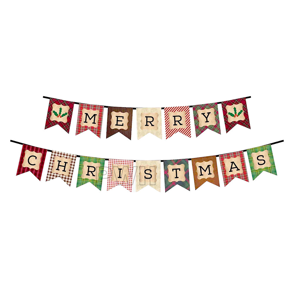 Merry Christmas paper wall banner for holiday party, Christmas celebration, and festive decoration available wholesale from Party Wholesale Hub