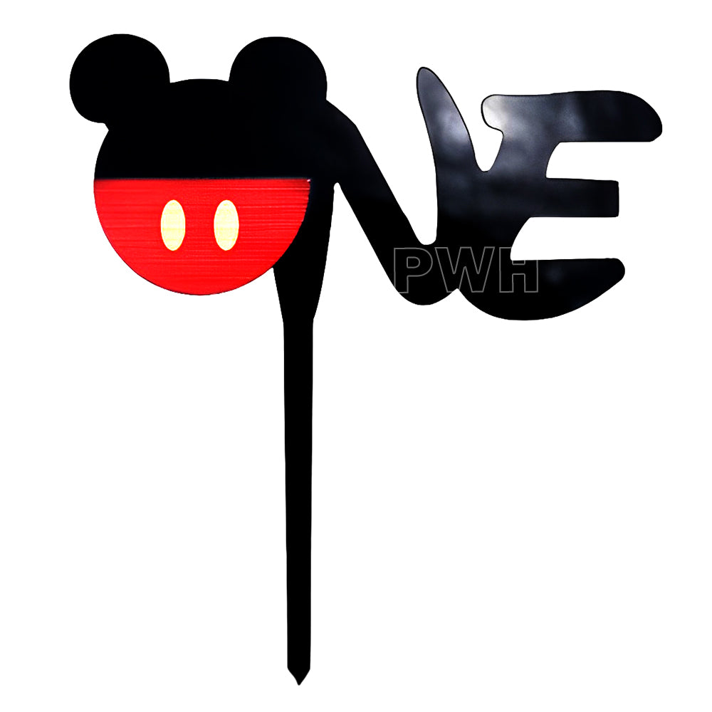 Mickey Mouse ONE acrylic cake topper for first birthday cake decoration available wholesale from Party Wholesale Hub