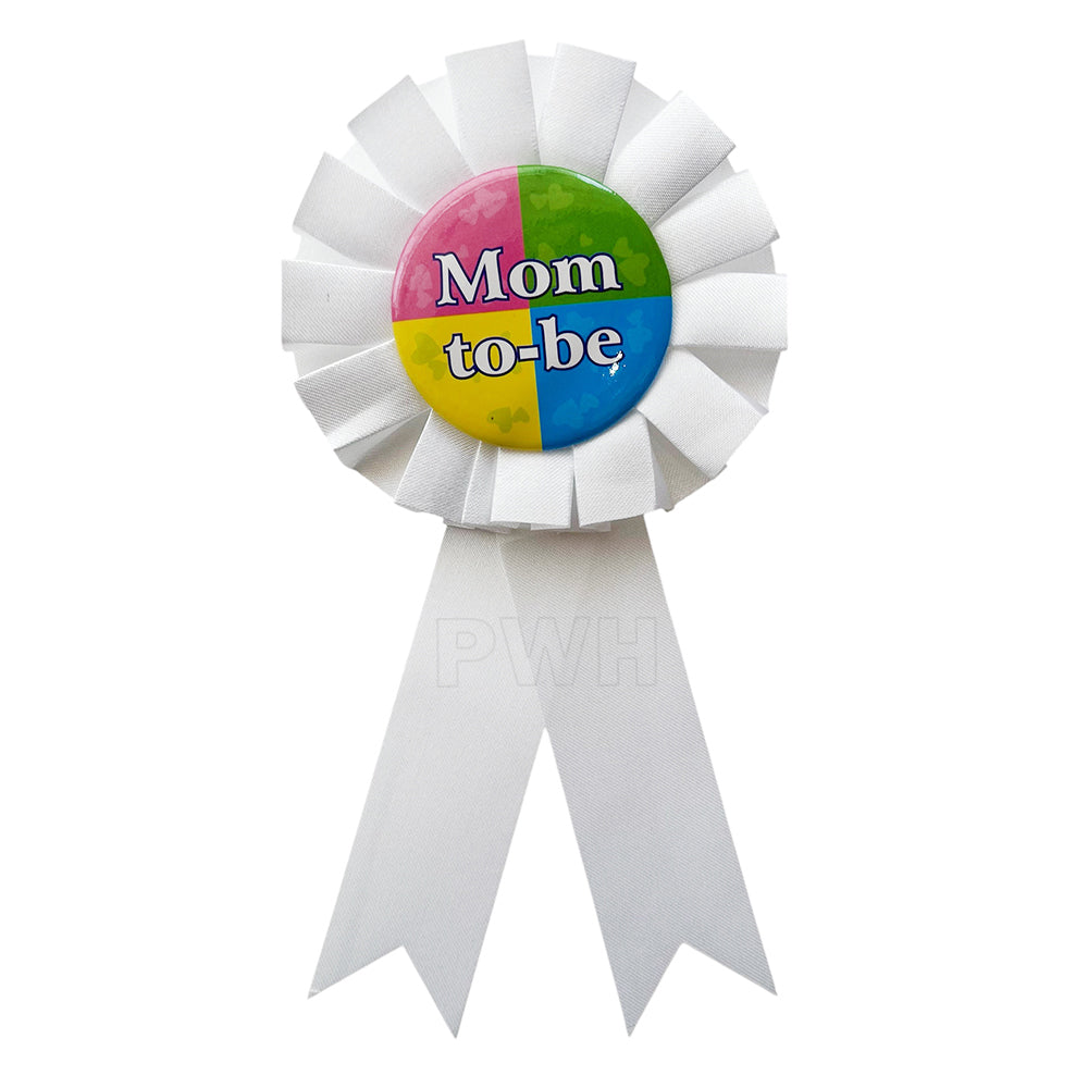 Premium Mom To Be badge for baby shower celebrations, gender reveal parties, maternity events, and motherhood celebrations from Party Wholesale Hub India.