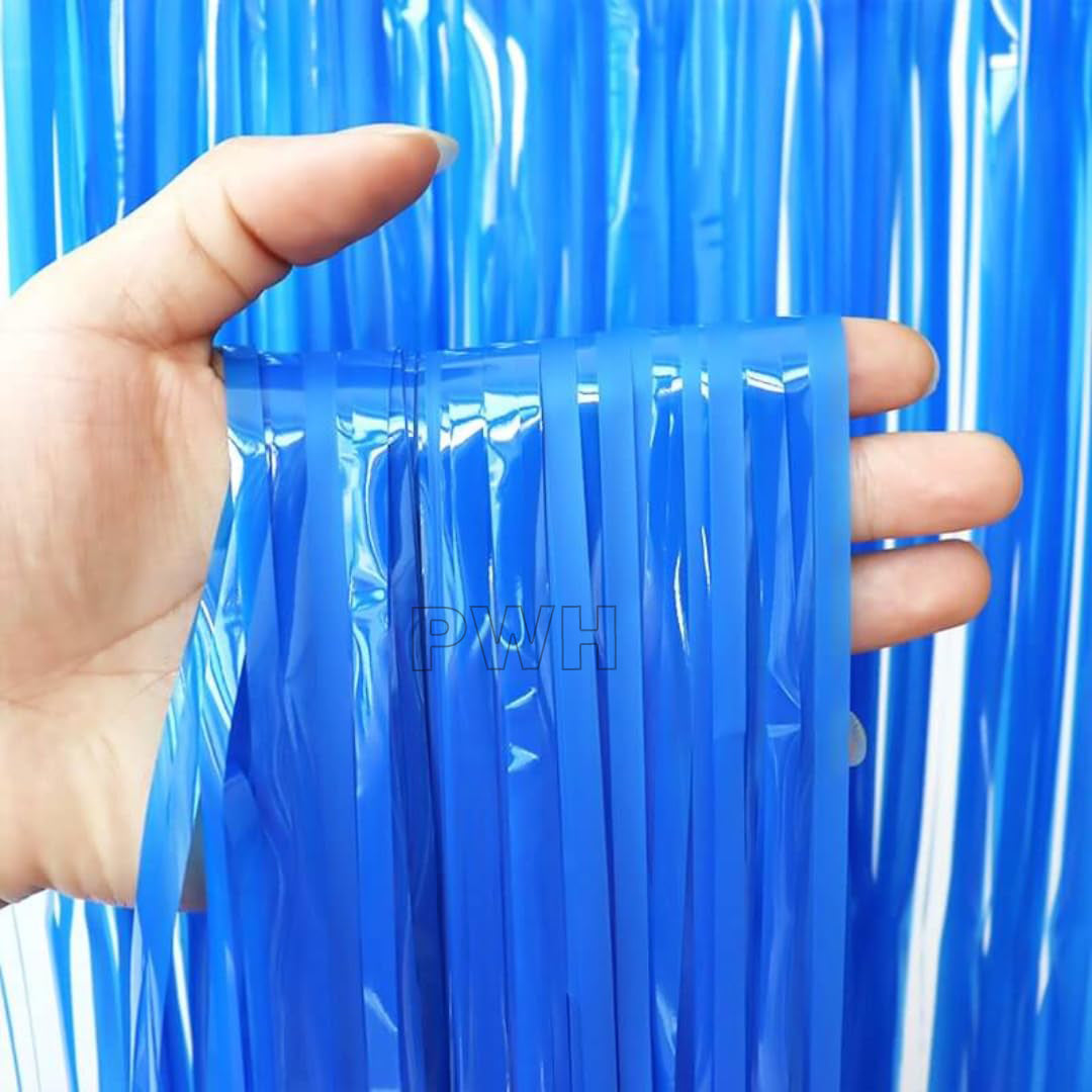 Premium Pastel Color 6 Feet Metallic Foil Fringe Curtain Backdrop for Birthday, Wedding, Baby Shower, Photo Booth and Wholesale Party Decoration Supplies
