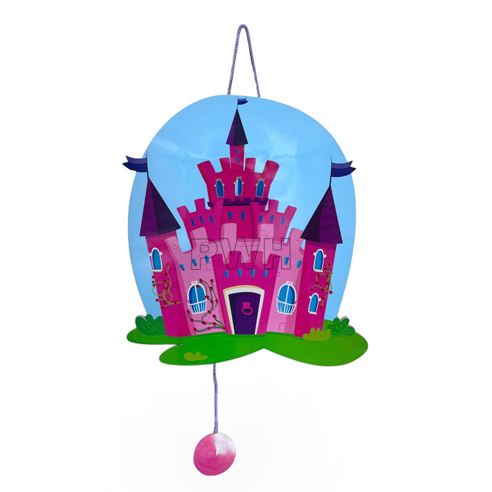 Princess castle theme pinata decoration for princess birthday party, fairy tale celebration, and party game available wholesale from Party Wholesale Hub