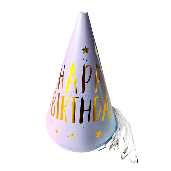 Rainbow effect Happy Birthday party caps for birthday celebrations and wholesale party supplies from Party Wholesale Hub India.