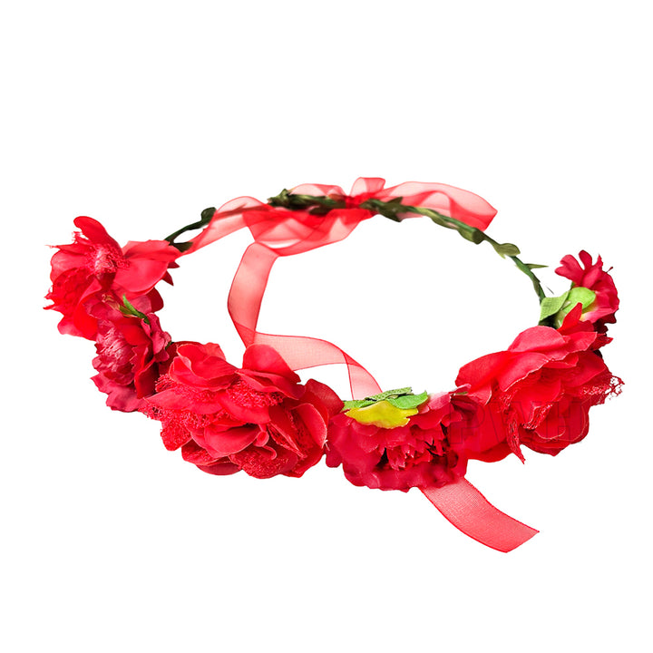 Rose flower tiara in assorted colors for weddings, bridal showers, bachelorette parties, and floral theme celebrations from Party Wholesale Hub India