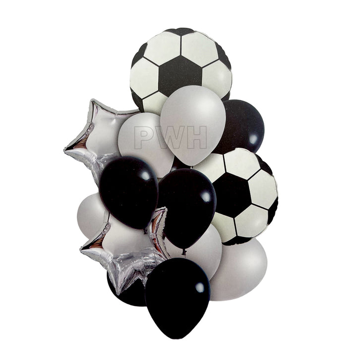 Premium Soccer Football Theme Balloon Bouquet Set with Mylar Foil Balloons for Birthday Parties, Sports Events, Tournament Celebrations and Wholesale Party Supplies