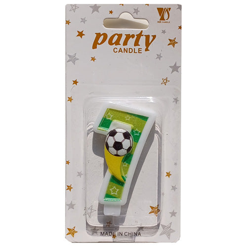 Soccer Theme Number Cake Candle Number 7 - Party Wholesale Hub