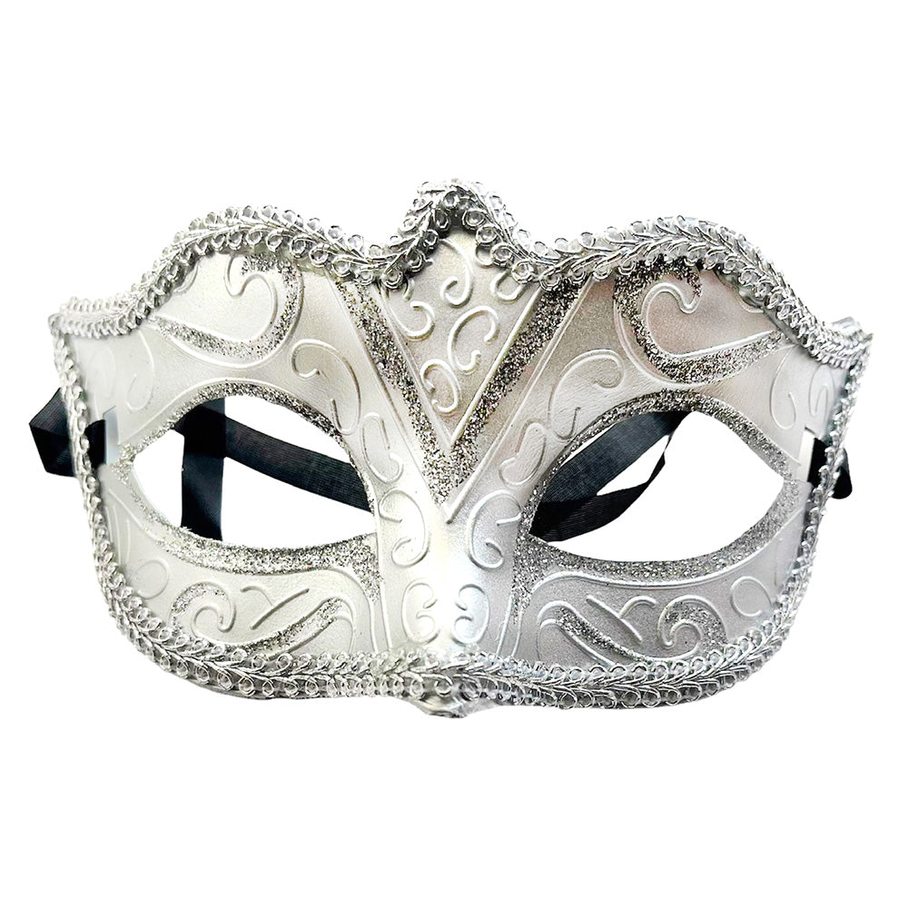 venetian masquerade vintage mask silver-party wholesale hub