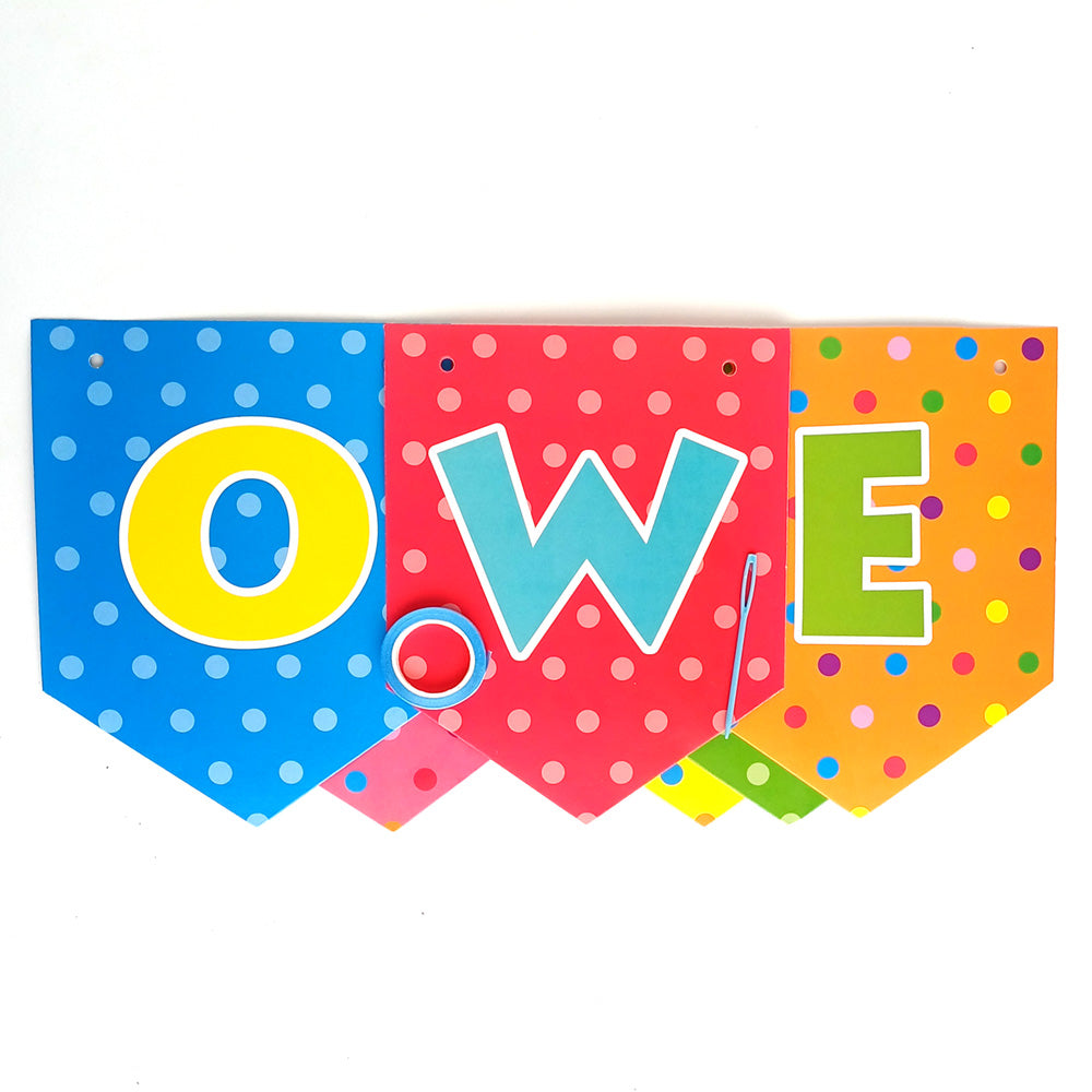 Welcome Party Colorful Paper Banner - Open - Party Wholesale Hub