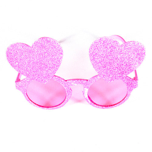 Glitter Heart Pink Party Goggles - Party Wholesale Hub